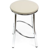 Табурет ВВР Сфера (ваниль/хром, экокожа)