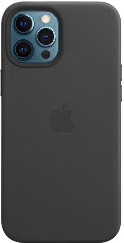Чехол для телефона Apple MagSafe Leather Case для iPhone 12 Pro Max (черный)