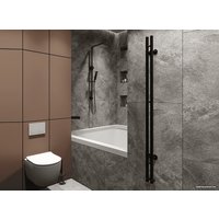 Полотенцесушитель Guardo Pilon Stretto 150x8.5 (черный матовый, водяной)