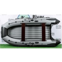 Моторно-килевая лодка RiverBoats RB-430 НДНД (серый/черный)