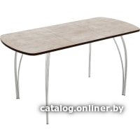 Кухонный стол ВВР ЛДСП раздвижной (бетон светлый/подстолье чайка)