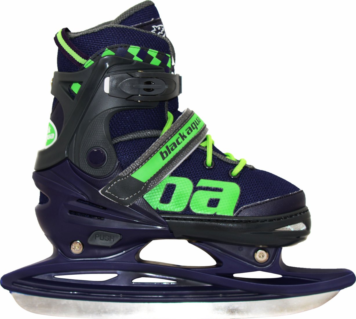 

Коньки Black Aqua AS-408 (р. 31-34, темно-синий/зеленый)