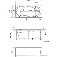 Ванна 1Марка Vita 150x70