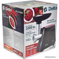 Мясорубка Delta DL-6106M (черный/красный)