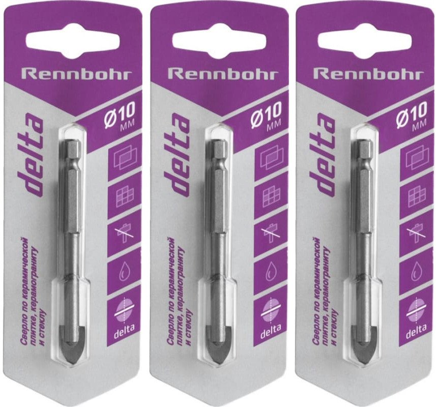 

Набор сверл Rennbohr Delta 676010.21 (3 шт)