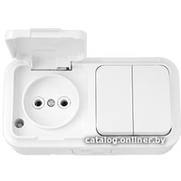 Розетка Bylectrica Пралеска Аква 2В-РЦ-655 (белый)