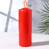 Свеча Дарим Красиво Цилиндр 1245102 (красный)