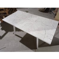 Кухонный стол Гальваник Borg ПГ-38 (оникс/опоры эмаль белый муар)