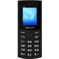 Кнопочный телефон Maxvi C40 (черный)