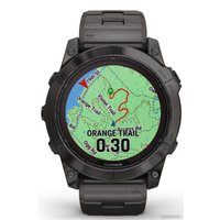 Умные часы Garmin Fenix 7X Pro Sapphire Solar (карбоново-серый титан/черный, с титановым и силиконовым ремешками)