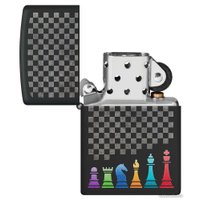 Зажигалка Zippo Chess Pieces Black Matte 48662
