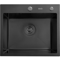 Кухонная мойка Astir PVD Black 50x44B (с сифоном, дозатором и коландером)
