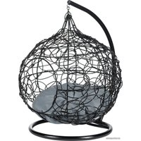 Подвесное кресло BiGarden кокон из искусственного ротанга (черный)