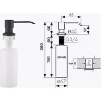 Кухонная мойка Wisent WS-36550B-R/GER013 (с сифоном, дозатором и коландером)