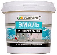 

Эмаль Лакра Акриловая универсальная 0.9 кг (белый матовый)