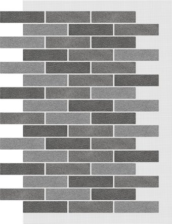 Декоративный кирпич АМК Кирпич микс № 200 (серый микс)