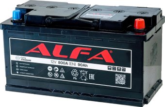 Автомобильный аккумулятор ALFA Standard 90 R+ (90 А·ч)