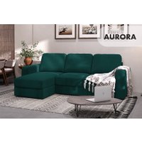 Угловой диван Mio Tesoro Aurora левый (Velutto 20 бирюзовый)