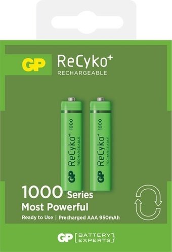 Аккумулятор GP ReCyko+ AAA 950 mAh 2 шт. 100AAAHCE-2GBE2