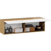 Шкаф распашной Трия Хилтон 1100 (дуб крафт золотой/белый матовый)