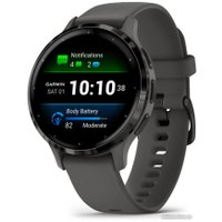 Умные часы Garmin Venu 3S (серая галька, с силиконовым ремешком)
