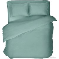 Евро комплект постельного белья Нордтекс Verossa Евро Melange Emerald VRM 2515 Emerald Д12 23