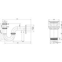 Сифон Wellsee Drainage System 182102004 (сифон, выпуск, хром)