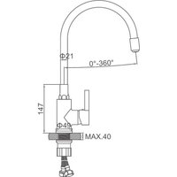 Смеситель Ledeme H98 L4898-9 (серый/хром)