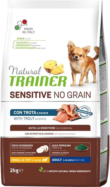 

Сухой корм для собак Trainer Natural No Grain (для мелких пород, форель) 2 кг