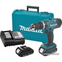 Ударная дрель-шуруповерт Makita DHP453SYE (с 2-мя АКБ, кейс)