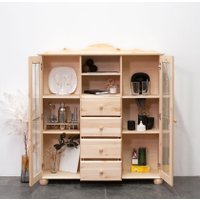 Шкаф-витрина Диприз Бритта 2 дв 4 ящ Д.70056.1 (сосна/лак)