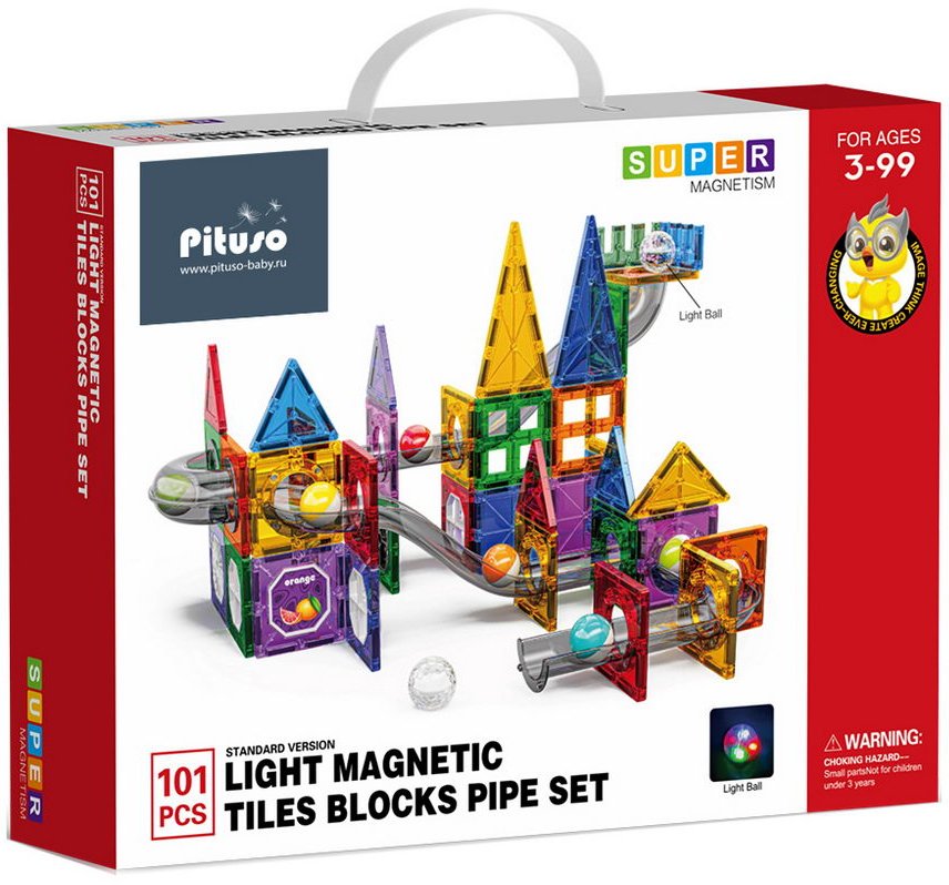 

Магнитный конструктор Pituso С шариками HW22106632 (101эл)