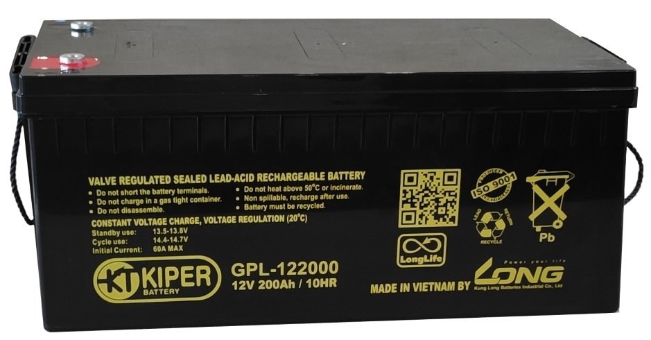 

Аккумулятор для ИБП Kiper GPL-122000 (12В/200 А·ч)