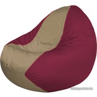 Кресло-мешок Flagman Classic К2.1-246 (бордовый/бежевый темный)