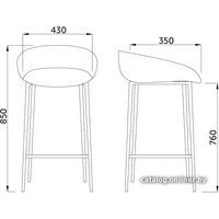 Табурет AksHome Marcel 67329 (серый)