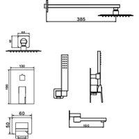 Душевая система  Hansen HL34095-C