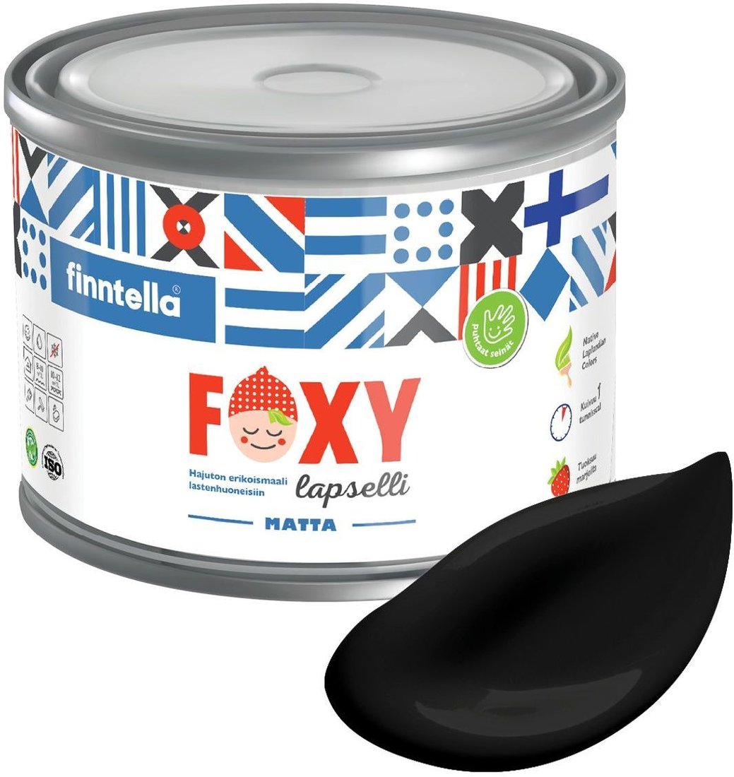 

Краска Finntella Foxy Lapselli Matte Hiillos F-50-1-1-FL208 0.9 л (черный)