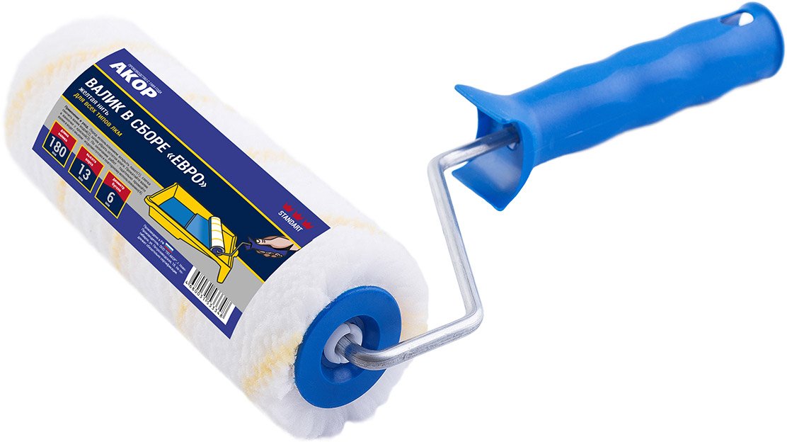 

Валик малярный Акор Евро Универсал 180x40 (ворс 13мм, полиэстер)