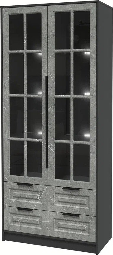 

Шкаф-витрина Интерлиния Концепт КТ-ШВ2 с подсветкой Деко (антрацит/керамика)