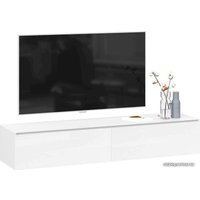 Тумба Трия Глосс ТД-319.03.11 (белый глянец/стекло белый глянец)