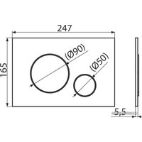 Панель смыва Alcaplast M671 (хром глянцевый)