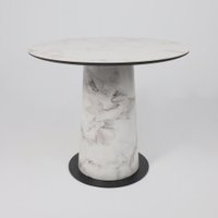 Кухонный стол Lepremo AV 2317 МДФ+керамика 900 (натуральный глянцевый Gold Jade/черный+HPL виктори натуральный)