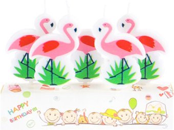 Набор свечей для торта Miland Розовые фламинго С-3000