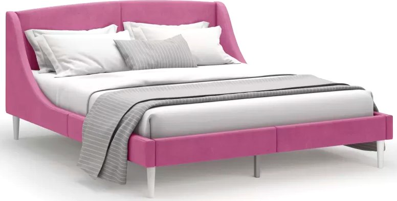 

Кровать MONOFIX Лотти 160x200 (микровелюр/бордовый)