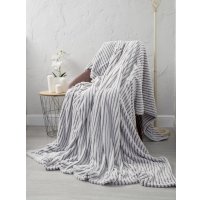 Плед Миланка Vse Doma 150x200 (полоса/шиншилла, ролик)