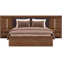 Кровать Black Red White Kada S404-LOZ160x200 с подъемным механизмом c мягким элементом (дуб april)