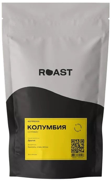 

Кофе Roast Колумбия Супремо, зерновой, 1000 г