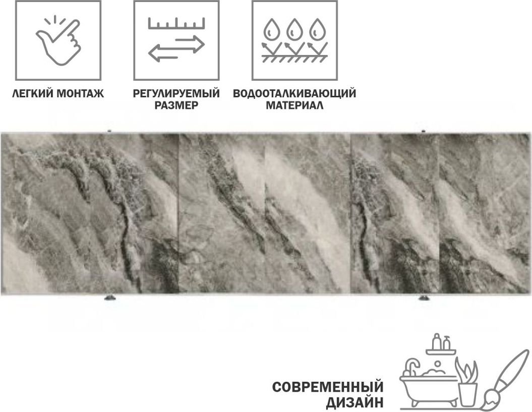 

Фронтальный экран под ванну Perfecto Linea 36-031811 3D 1.5 м (дикий пляж)