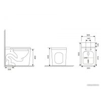 Унитаз приставной Abber Rechteck AC1212P (с импульсным смывом)