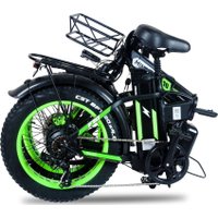 Электровелосипед Minako F10 Dual PRO 2025 (черный/зеленый)